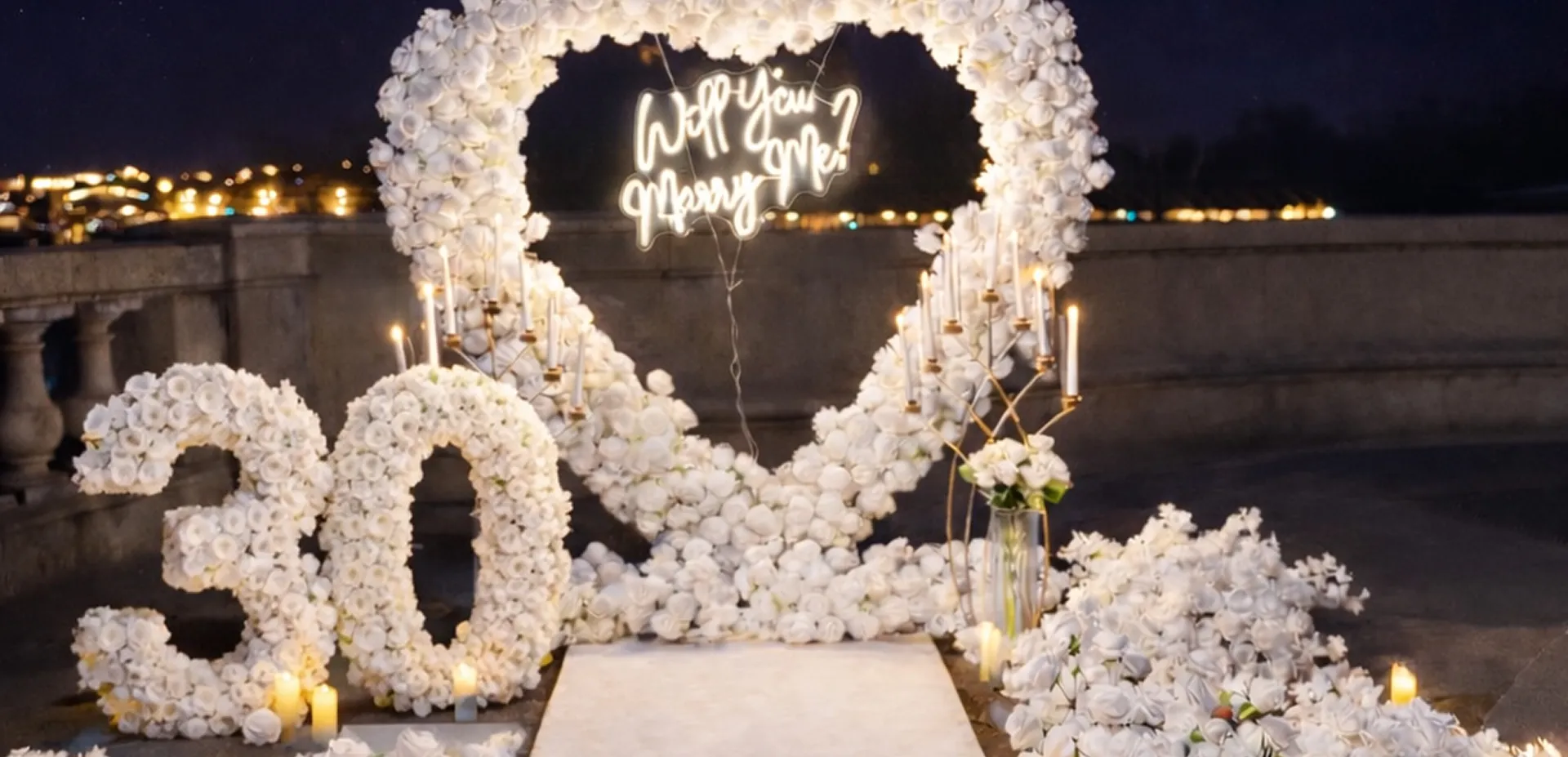 Romantic proposal in Paris